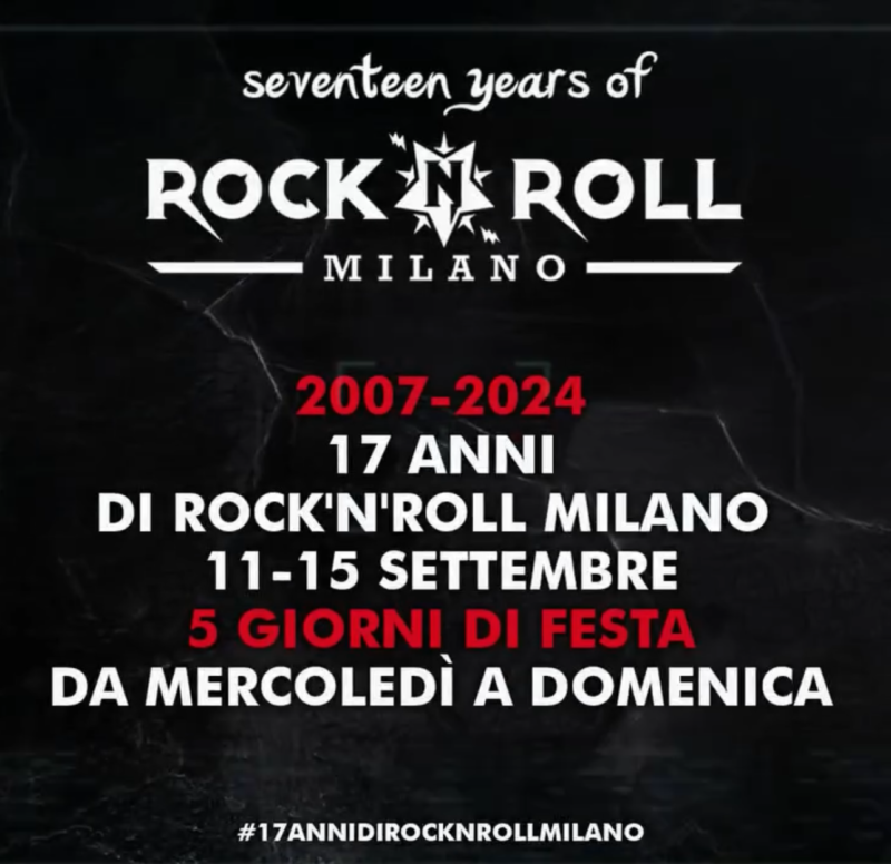 Rock’n’Roll Milano festeggia 17 anni di musica Rock